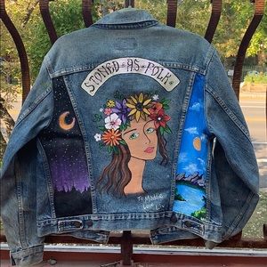 Custom “Stoned as Folk” Levi Jean Jacket